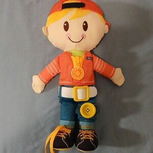 Children's Orange & Yellow Interactive Plush Doll - Brand: